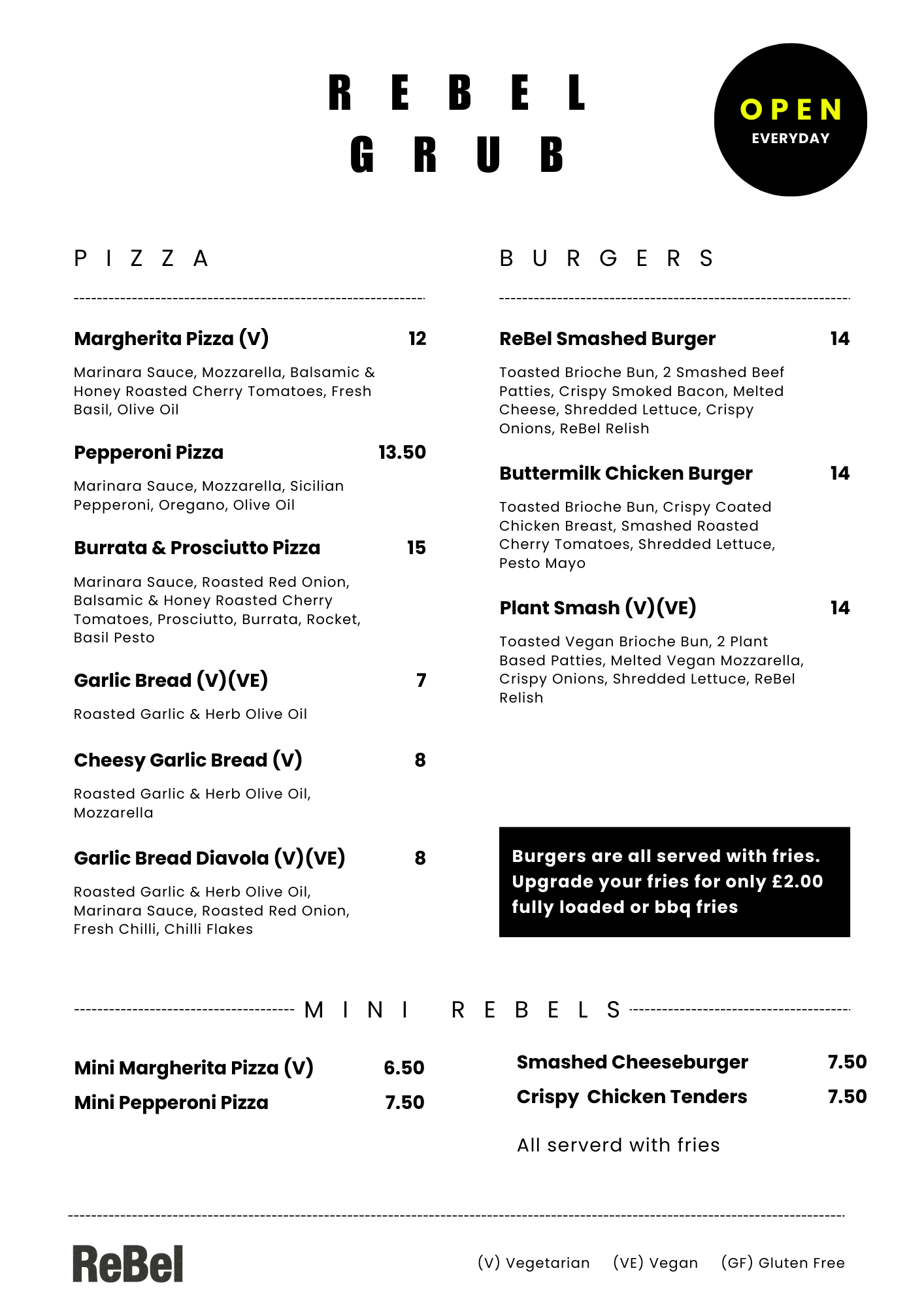 Pizzas & Burgers