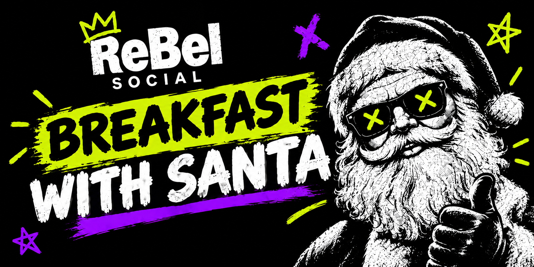 Breakfast with Santa at reBel Social, Sunday 6 and Sunday 20 December